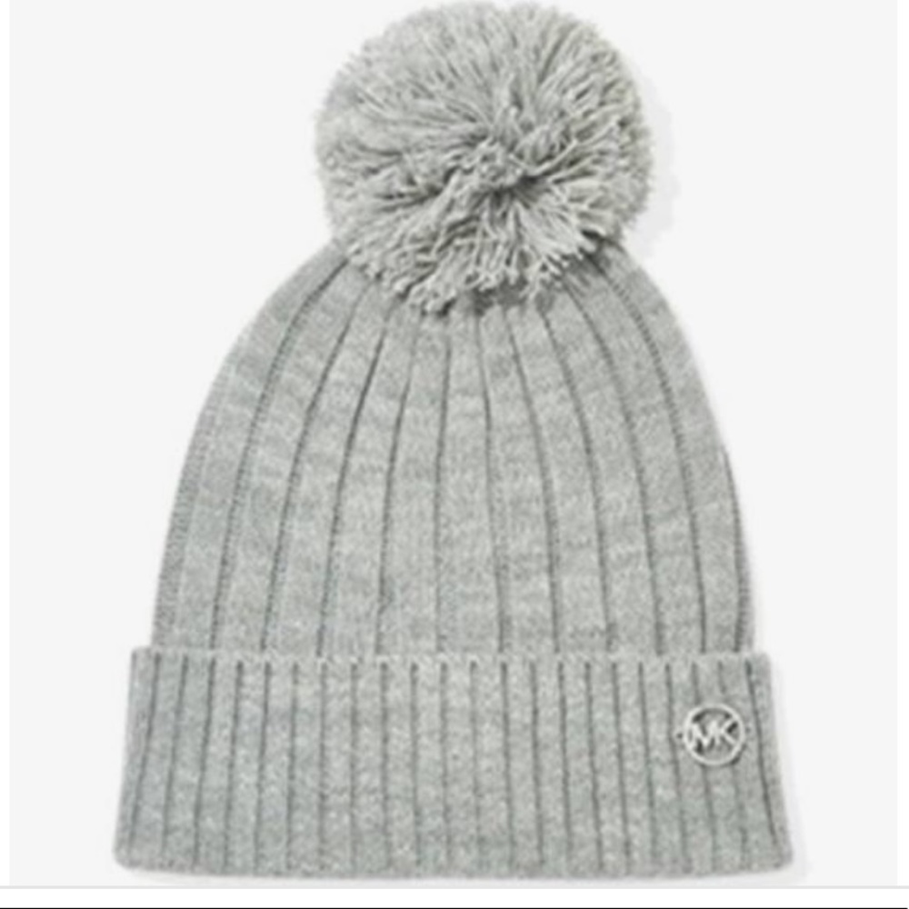 Michael Kors gray beanie with Pom